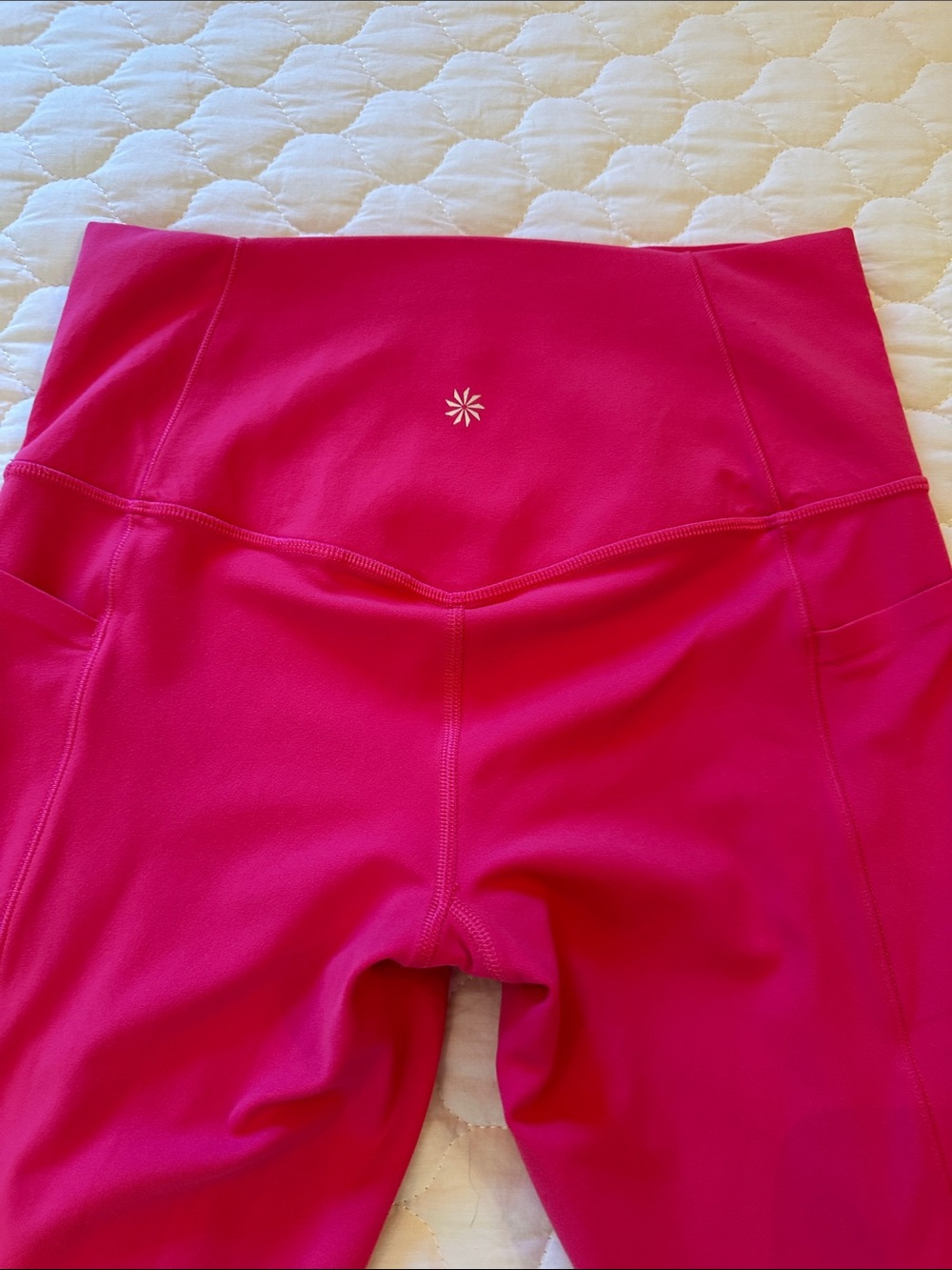 Athleta Bright Pink High-Waist Leggings - Picture 3 of 4